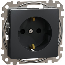 Schneider Electrics Kontaktligzda 1-v z/a (meh) ar zem. (atsp.ter.) antracīts SEDNA Design