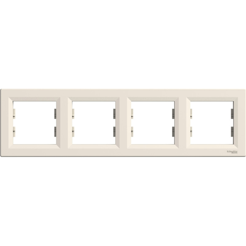 Schneider Electrics Rāmis 4-v horizontāls bēšs Asfora