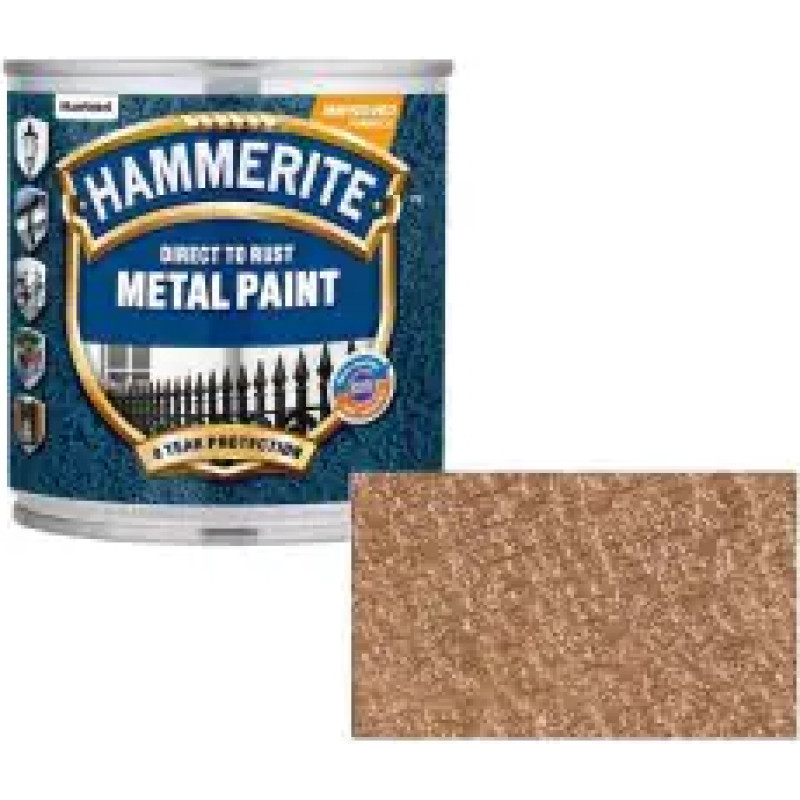Hammerite Hammered Āmurkaluma aizsargkrāsa metāla virsmām, varš 2.5L