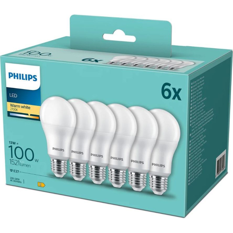 Philips LED spuldze 100W A67 E27 2700K 6 GAB