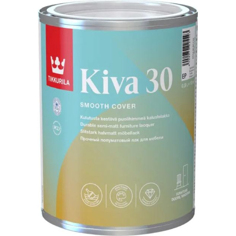 Tikkurila Kiva 30 pusmatēta laka mēbelēm 2,7L