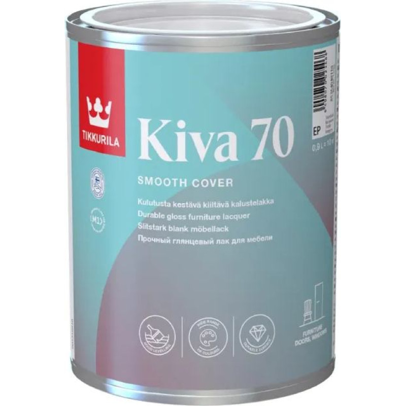 Tikkurila Kiva 70 spīdīga laka mēbelēm 0,9L