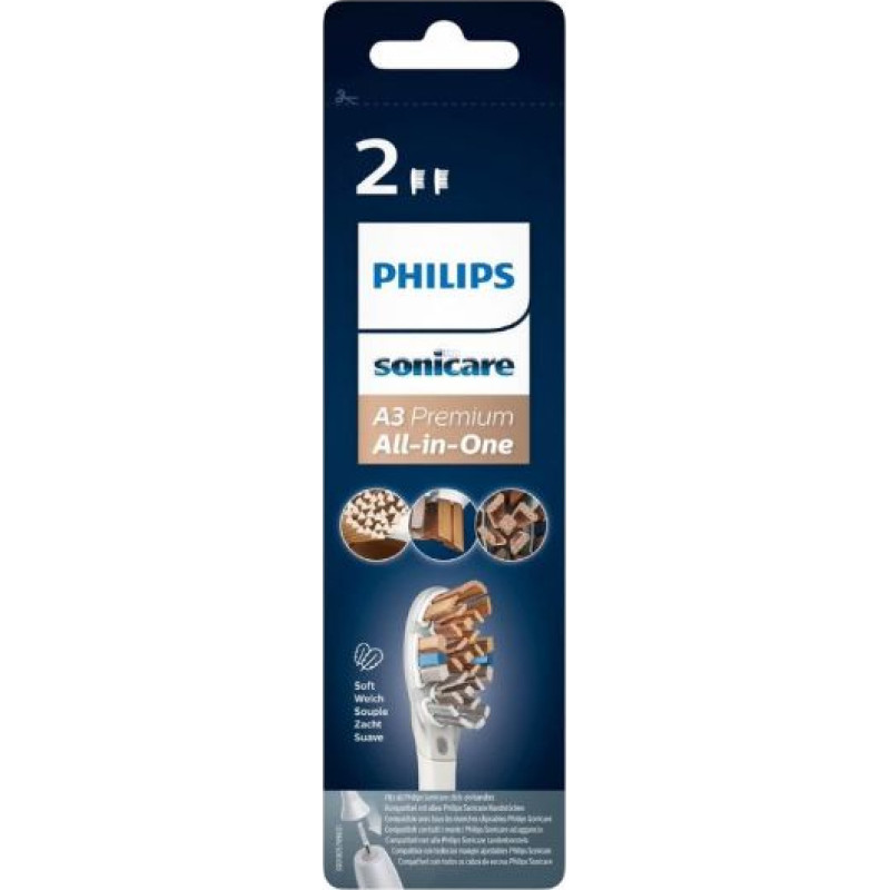 PHILIPS zobu birstes uzgaļi 2gb Sonicare A3 Premium All-in-One (balts)