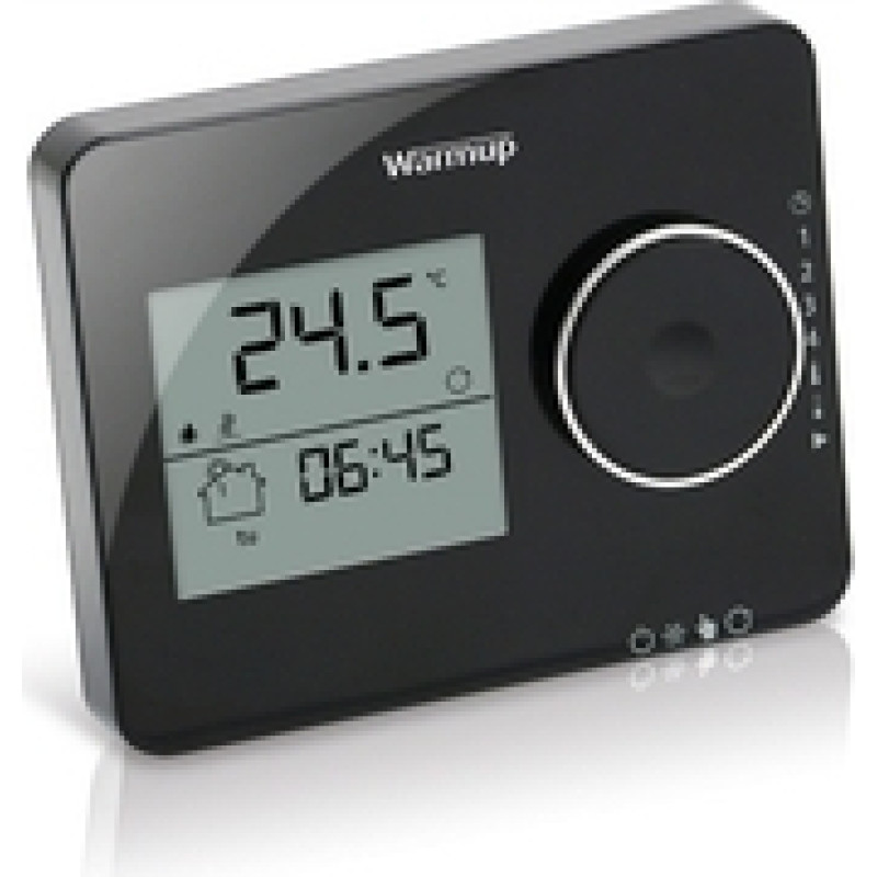 Warmup Tempo™ programmējams termostats, melns