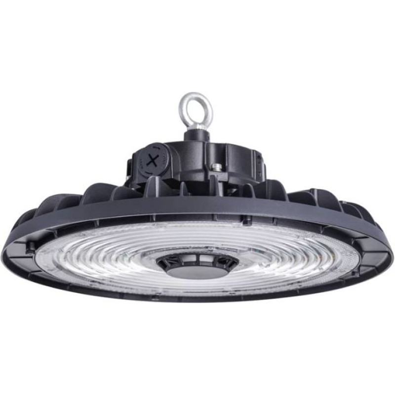 Philips Ledinaire High-bay. All-in. 195 W. 145 W. 100 W. ɸ320 mm. 15000 lm. 22000 lm. 28000 lm. 4000 K. 5000 K. 6500 K. Symmetrical. IP65. IK07 augsto griestu LED gaismeklis