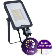 Philips Ledinaire All-in floodlights. 30 W. 3300 lm. 3600 lm. 3000 K. 4000 K. 6500 K. CRI80. Sensor-based on/off. Symmetrical. MDU1. IP65 LED prožektors