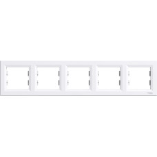 Schneider Electrics Rāmis 5-v horizontāls balts Asfora
