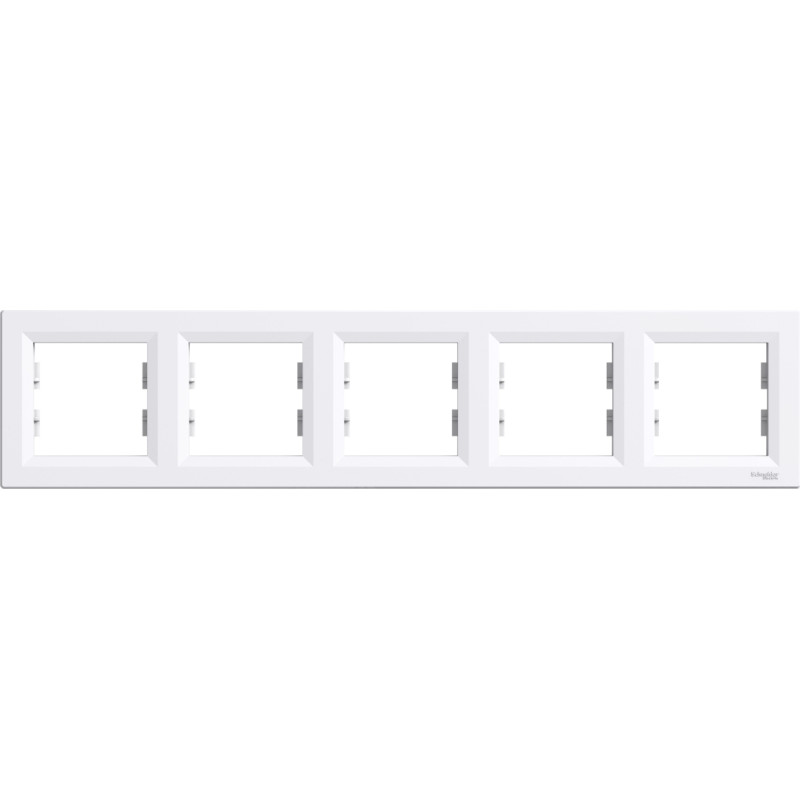 Schneider Electrics Rāmis 5-v horizontāls balts Asfora