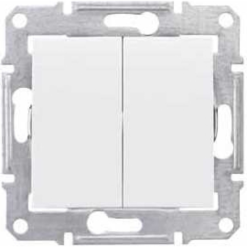 Schneider Electrics Divu taustiņu slēdzis (1+1) z/a (meh.) balts SEDNA blist.