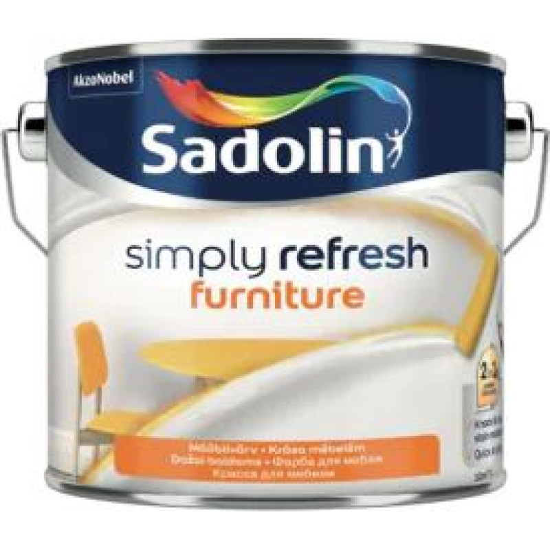 Sadolin Simply Refresh Furniture Matēta krāsa mēbelēm, BW 2.5L