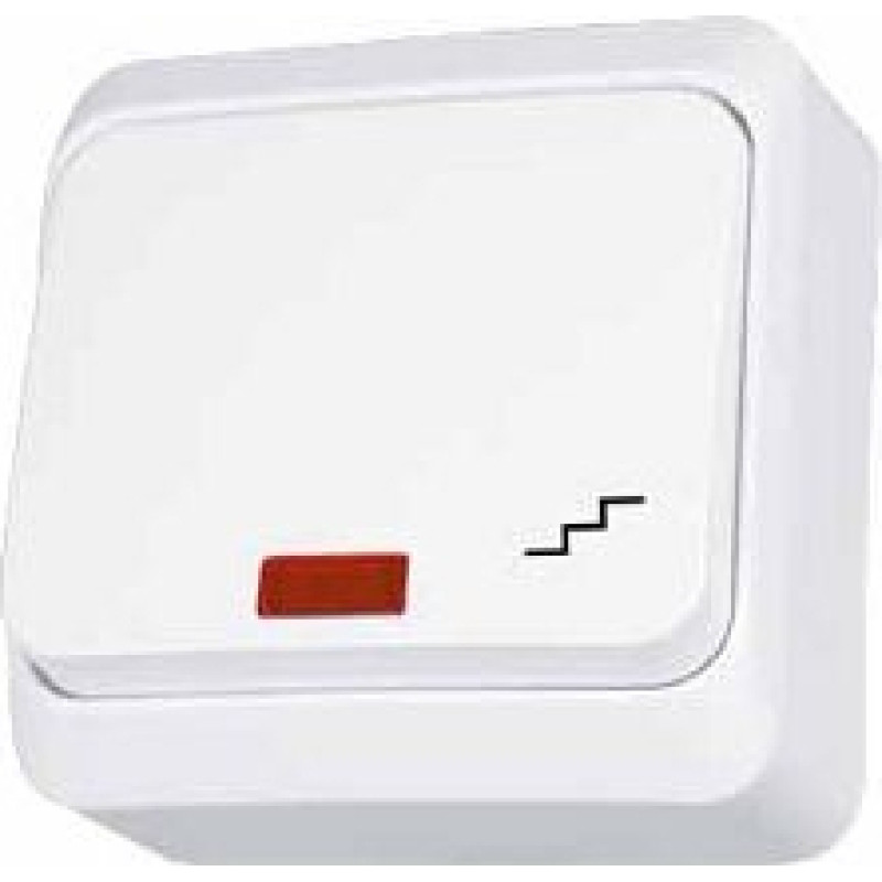 Schneider Electrics Pārslēdzis v/a balts IP20 ar k-lampu PRIMA