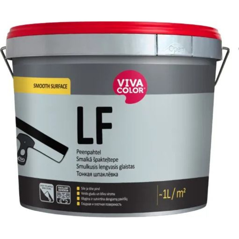 Vivacolor LF špaktele iekšdarbiem, gatava, balta 3L