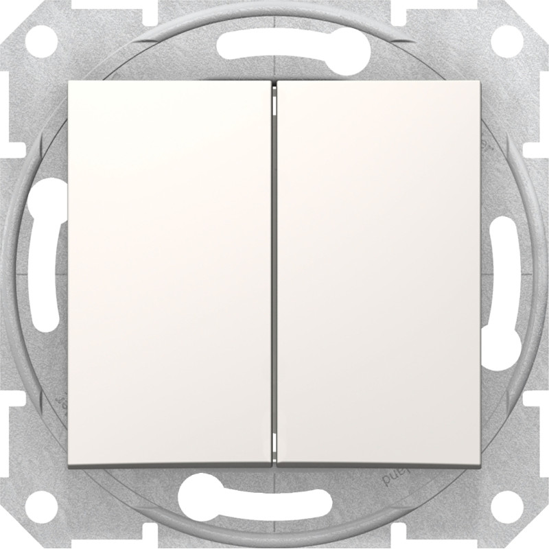 Schneider Electrics Pārslēdzis (1+1) z/a (meh.) bēšs SEDNA PRO