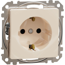 Schneider Electrics Kontaktligzda 1-v z/a (meh.) ar zem. (atsp. term.) bēša SEDNA Design