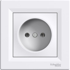 Schneider Electrics Kontaktligzda 1-v z/a (ar rāmi) bez zem. balta IP20 Asfora