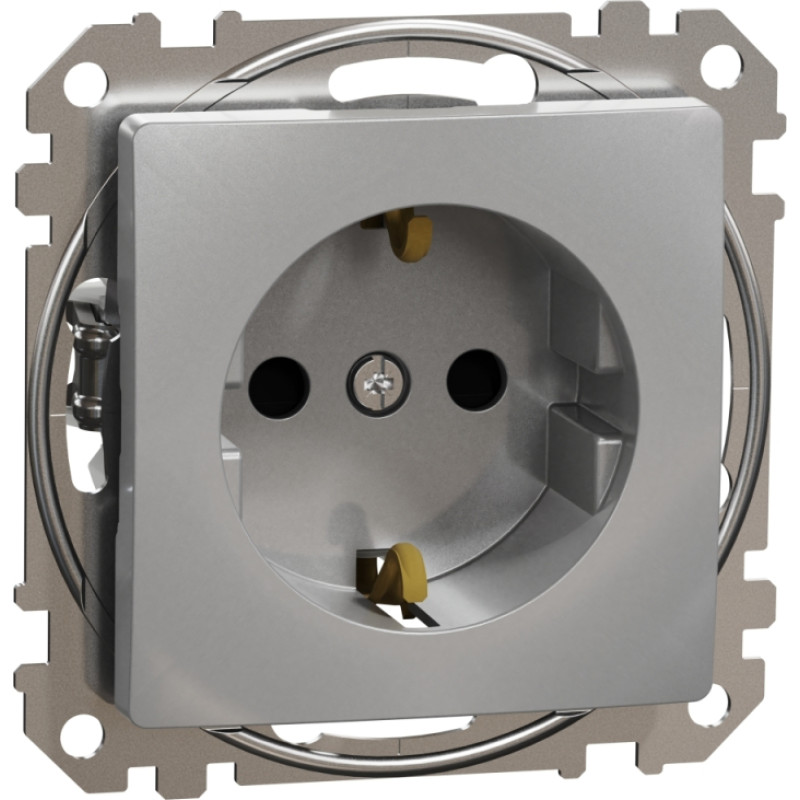 Schneider Electrics Kontaktl. 1-v z/a skr.spail. ar zem. ar kont. aiz. alum. SEDNA Design