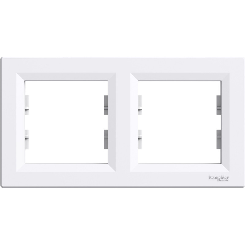 Schneider Electrics Rāmis 2-v horizontāls balts Asfora