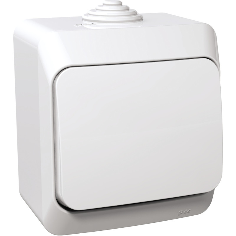 Schneider Electrics Pārslēdzis v/a balts IP44 CEDAR Plus