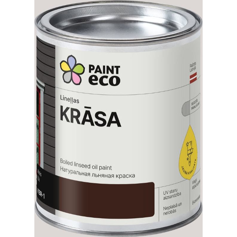 Paint Eco Lineļļas pernicas krāsa, tonis: Alnis 0,75L
