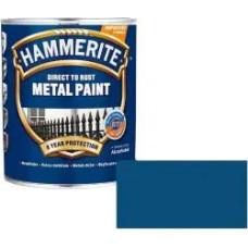 Hammerite Smooth Spīdīga aizsargkrāsa metāla virsmām, gluda virsma, zila 0.75L