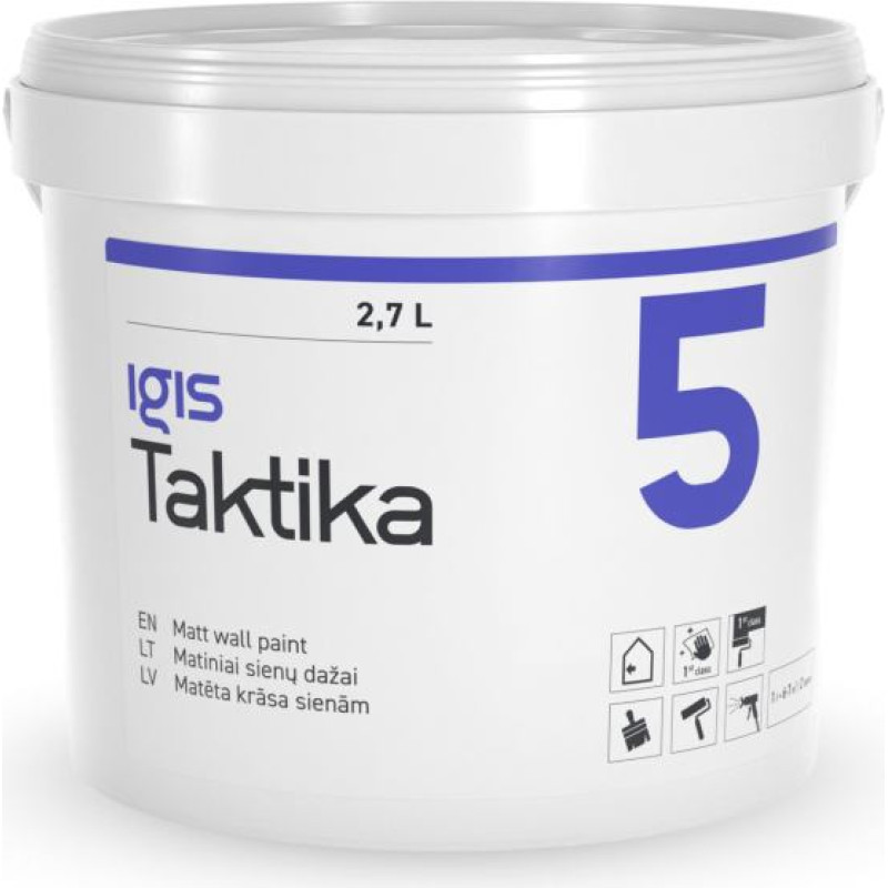 Igis Matēta krāsa iek&scaron;darbiem TAKTIKA 5 9L