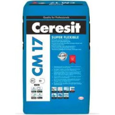 Ceresit CM 17 Super flexible Īpa&scaron;i elastīga, &scaron;ķiedrām pastiprināta flīžu līme, 25kg