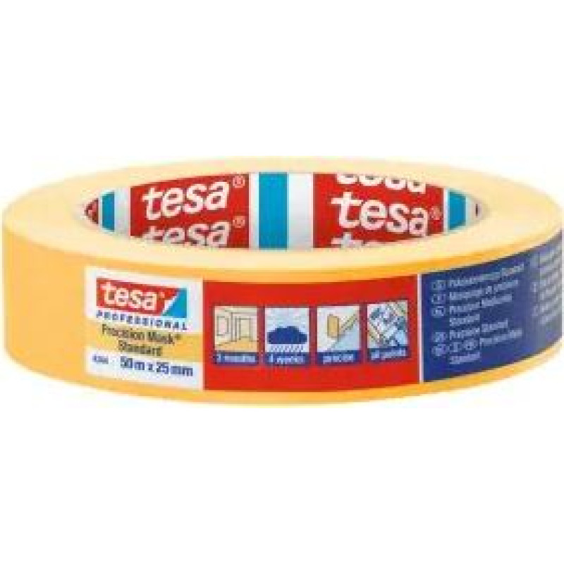 Tesa Precision Standard līmlente iek&scaron;darbiem, oranža, 38mm x 50m