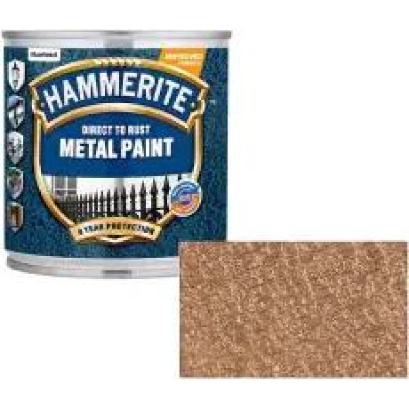 Hammerite Hammered Āmurkaluma aizsargkrāsa metāla virsmām, varš 0.75L