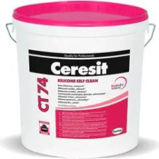 Ceresit CT 74 Silicone self clean Pa&scaron;attīro&scaron;s silikona apmetums (akmentiņ&scaron;) 2.0mm, 25kg