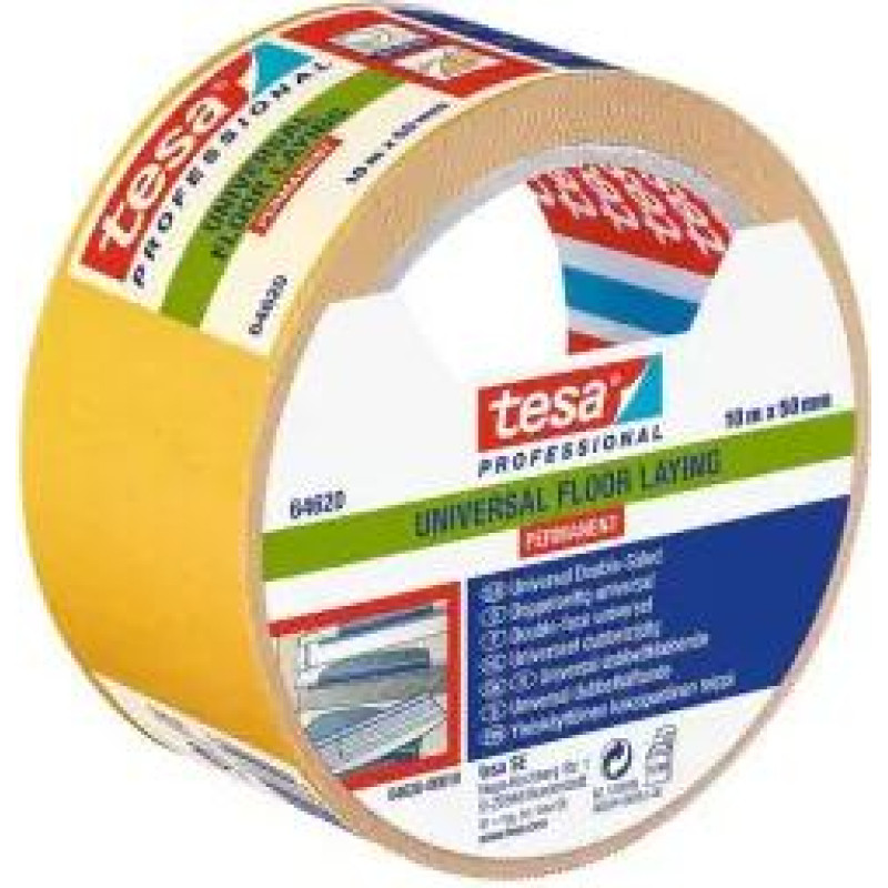 Tesa Floor Laying Tape Divpusēja lente grīdas segumu fiksē&scaron;anai, 50mm x 25m