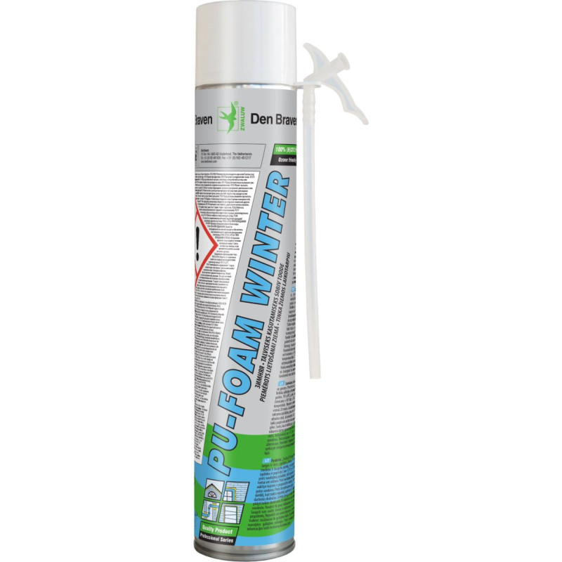 Den Braven montāžas putas,ziemas apstākļiem (-15°C ), poliuretāna, salmiņaplikators 750ml