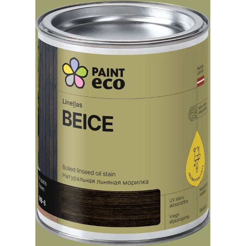 Paint Eco Lineļļas beice, tonis: Krauklis 0,75L