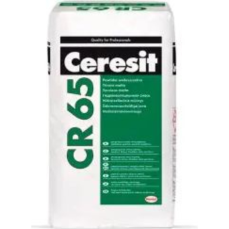 Ceresit CR65 Cementa, hidroizolējo&scaron;a java, Ēku un konstrukciju komponentu hidroizolē&scaron;anai 25kg