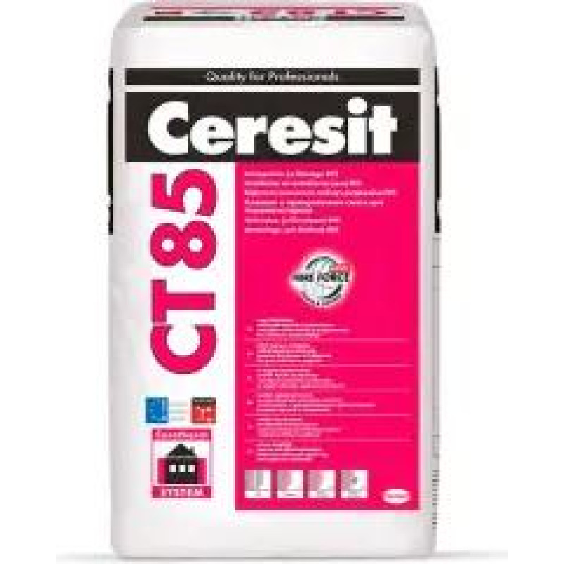 Ceresit CT 85 Līmē&scaron;anas un armē&scaron;anas java putu polistirolam (Eps) 25kg