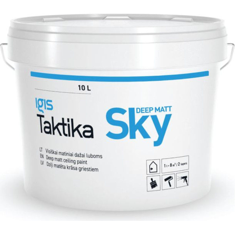 Igis Krāsa dziļi matēta griestiem TAKTIKA SKY 3L