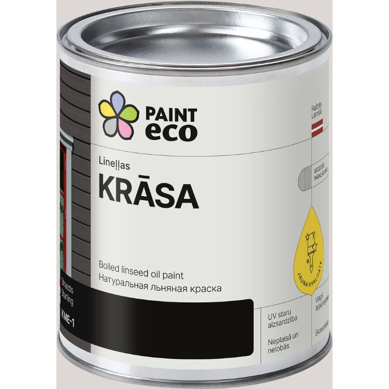 Paint Eco Lineļļas pernicas krāsa, tonis: Strazds 2,5L