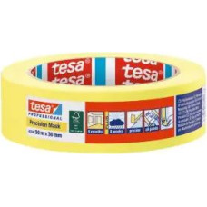 Tesa 4334 Precision Mask Krāsotāju lente iek&scaron;darbiem, dzeltena, 38mm x 50m