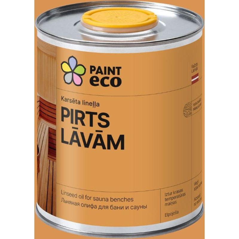 Paint Eco Lineļļa pirts lāvām, 0,75 L