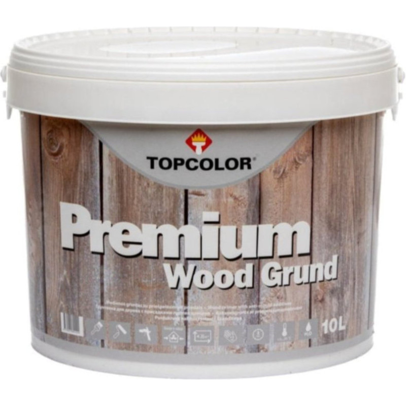 Topcolor WOOD GRUND UNIVERSAL 5L gruntskrāsa kokam iekšdarbiem un ārdarbiem