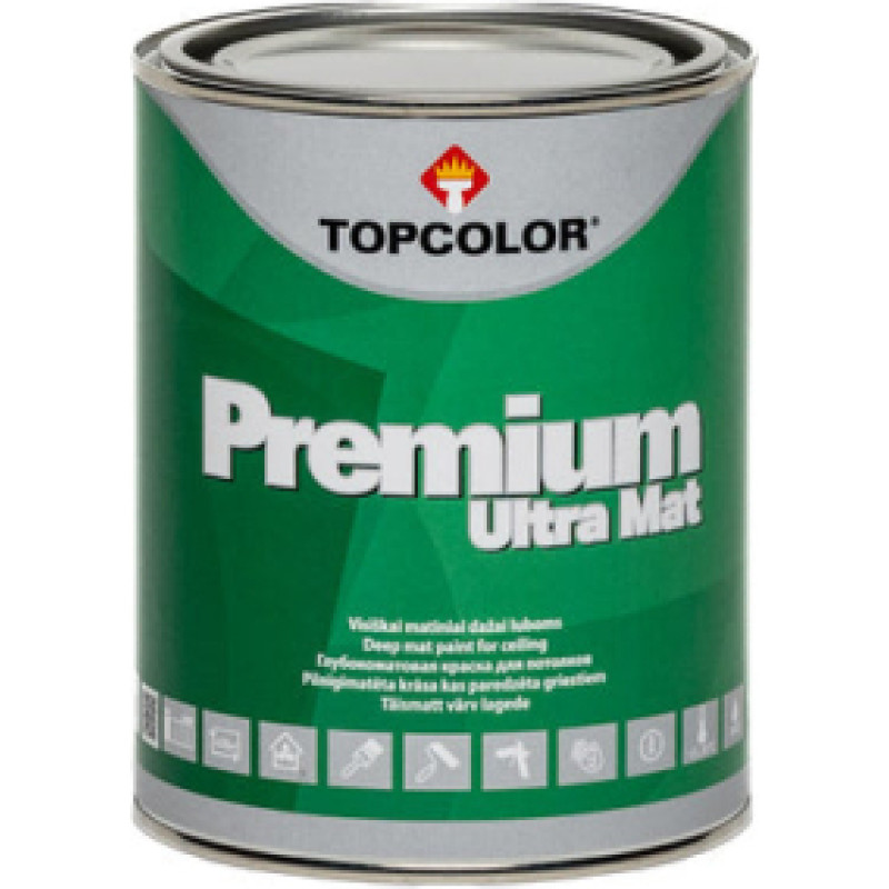 Topcolor PREMIUM ULTRA MAT 1L iekšdarbu krāsa