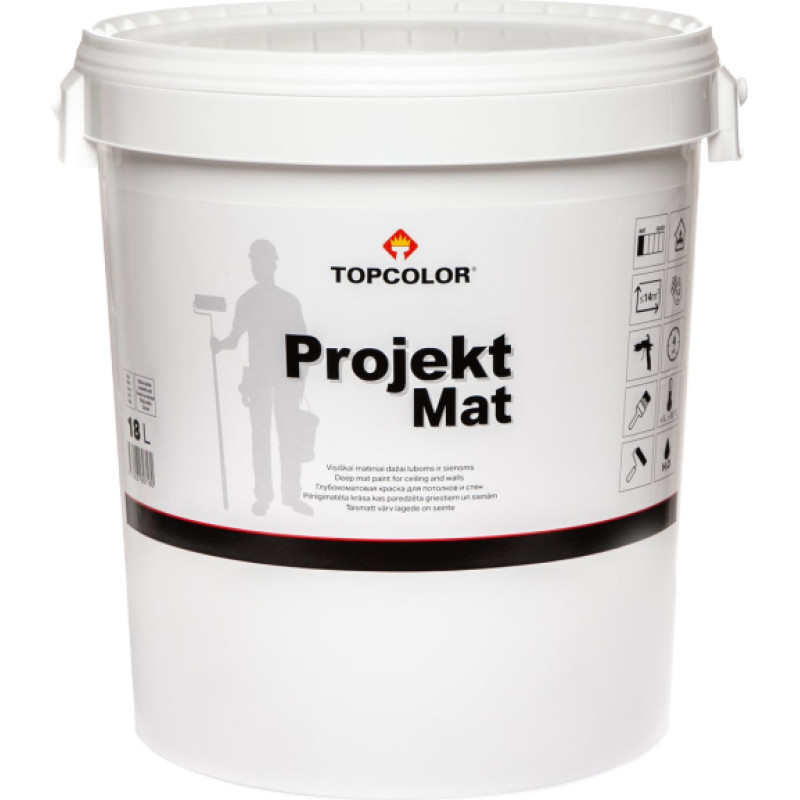 Topcolor Project MAT 3L iekšdarbu krāsa