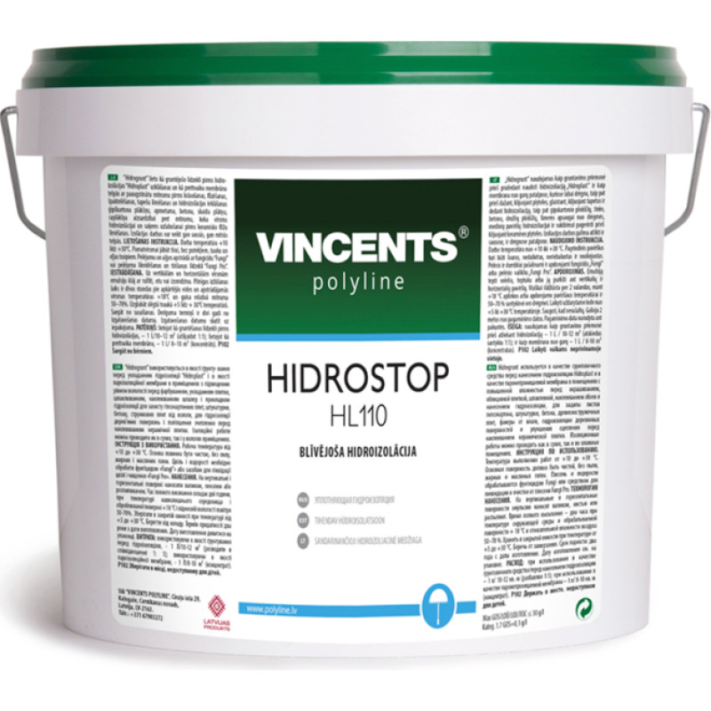 Vincents Polyline HIDROSTOP HL110 Ilgstošas darbības ūdensizturīga sistēma 5kg