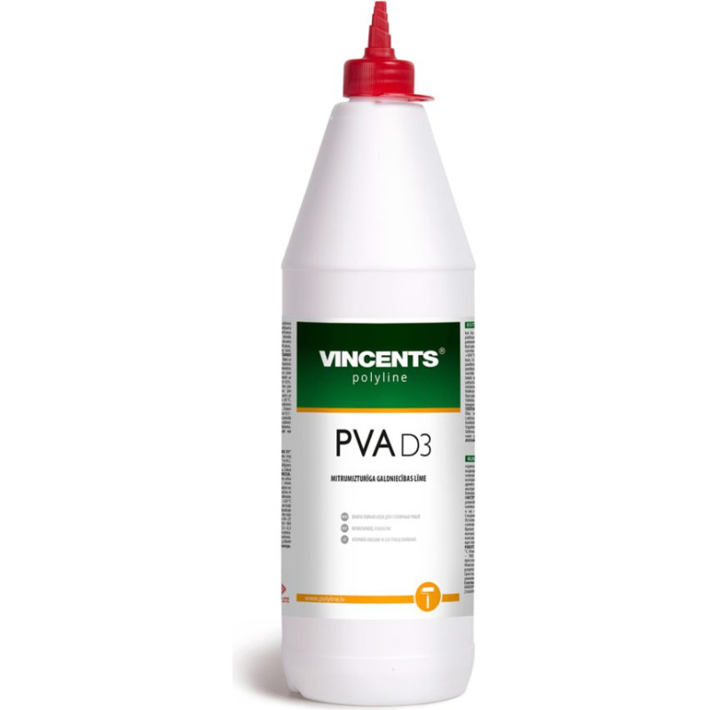 Vincents Polyline PVA D3 ūdens izturīga PVA līme galdniecībai un ražošanai 3kg