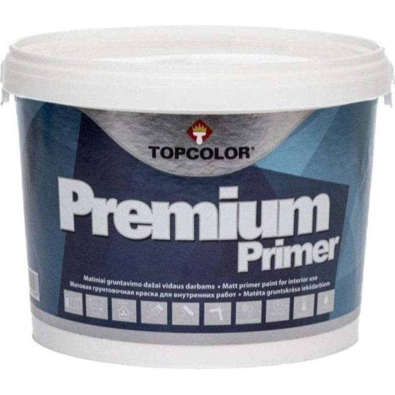 Topcolor PREMIUM PRIMER 1L gruntskrāsa iekšdarbiem