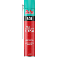 Akfix 805 montāžas poliuretāna putas MultiPurpose ar trubiņu, 500ml