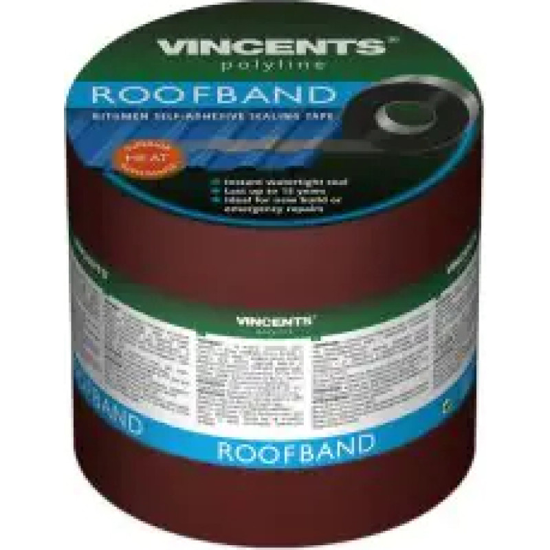 Vincents Polyline Roofband Bitumena blīvējoša lente Terra 15cm x 3m