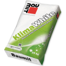 Baumit KlimaWhite, 30 kg, dabiski balts telpas mikroklimatu regulējošs vienkārtas kaļķa apmetums iekšdarbiem