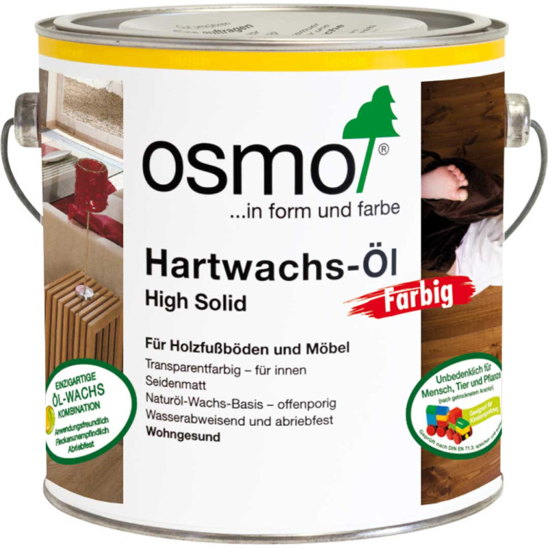 Osmo Hartwachs-Öl cietā vaska eļļa 3067 Gaiši pelēka Farbig 2,5L