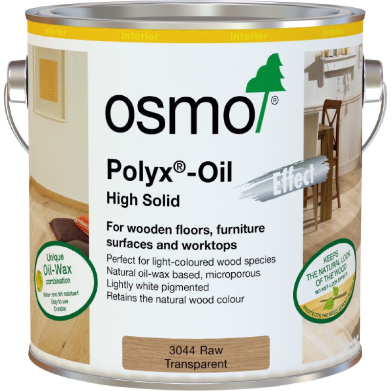 Osmo Hartwachs-Öl cietā vaska eļļa 3044 Effekt Raw Neapstrādāts efekts 0,75L