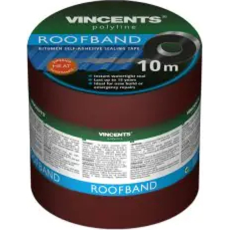 Vincents Polyline Roofband Bitumena blīvējoša lente Terra 5cm x 10m